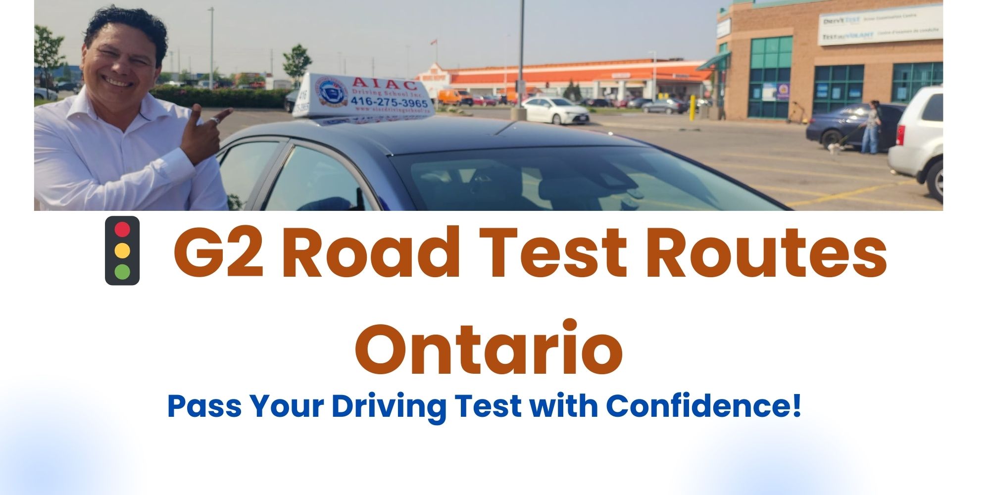 G2 and G drive test routes, G2 Test Routes Brampton – AIAC Driving School
